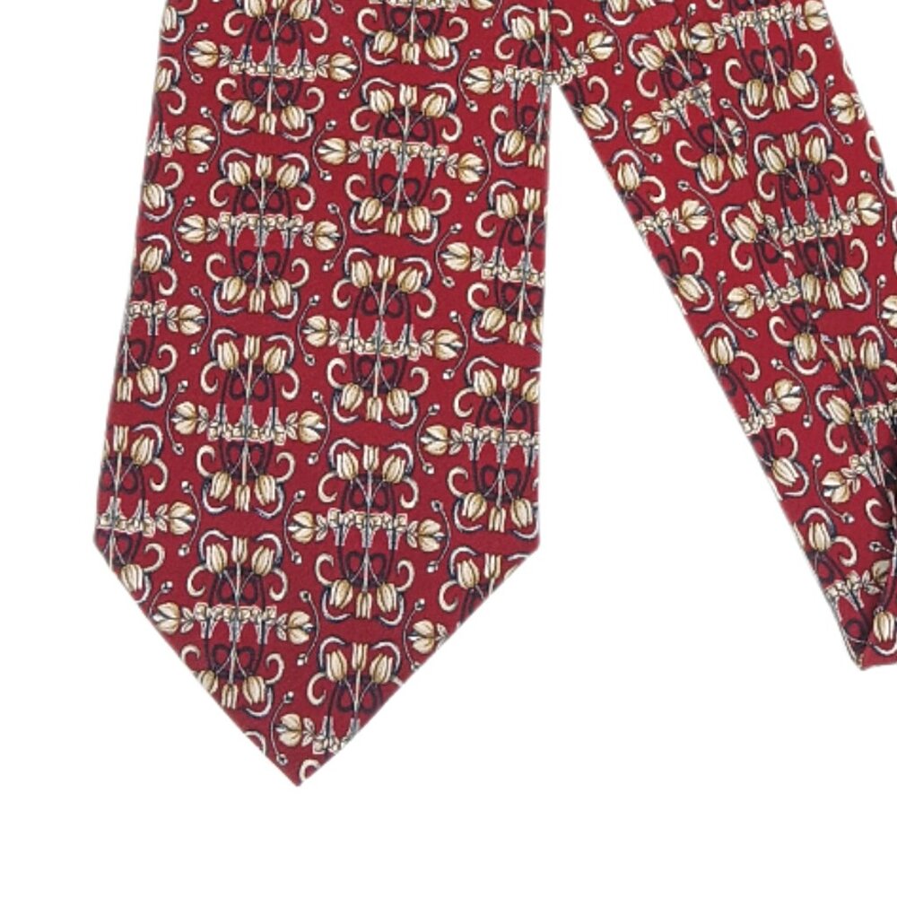 Alfani Silk Tie Men’s 59” Red Multicolor Floral Designer Wide Tie New